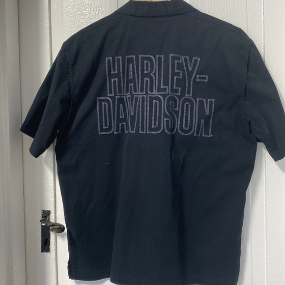 Harley-Davidson Other - Harley Davidson Large Short Sleeve embroidered button down